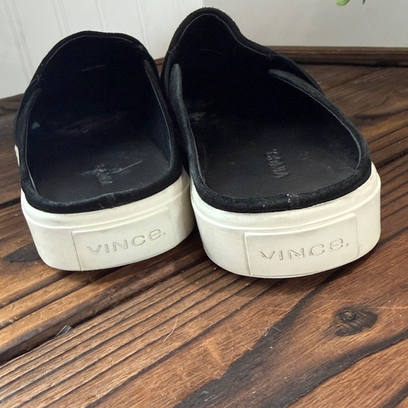 Vince Blair Sneaker Mule Black Suede Slip-On Shoes